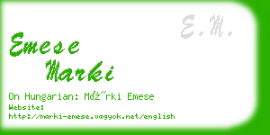 emese marki business card